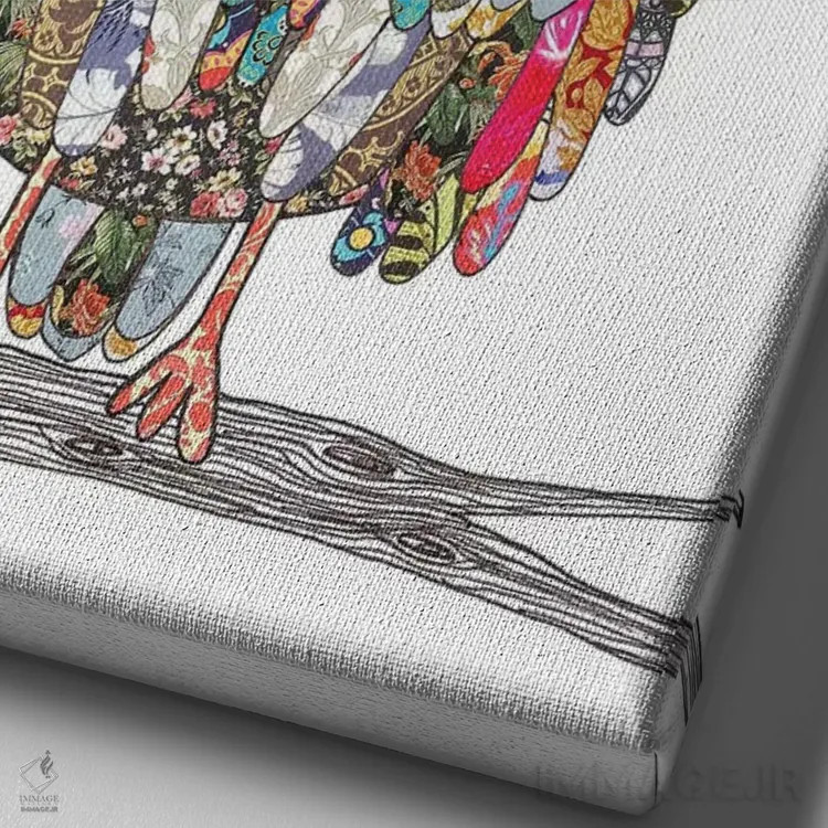 تابلو من میتوانم در تاریکی ببینم اثر بیانکا گرین - نمای نزدیک بافت بوم