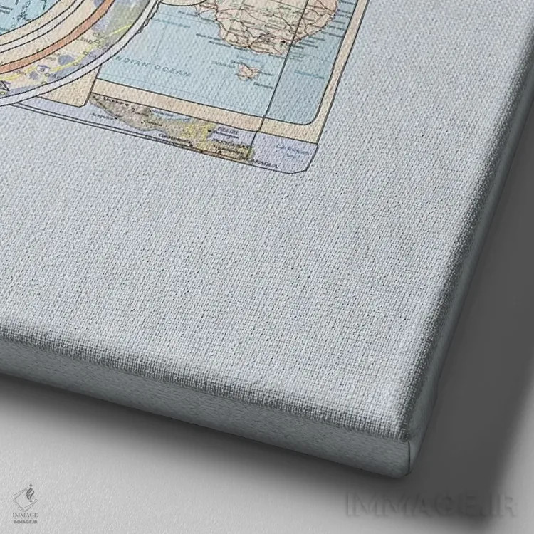 تابلو سفر با نیکون (دوربین) اثر بیانکا گرین - نمای نزدیک بافت بوم