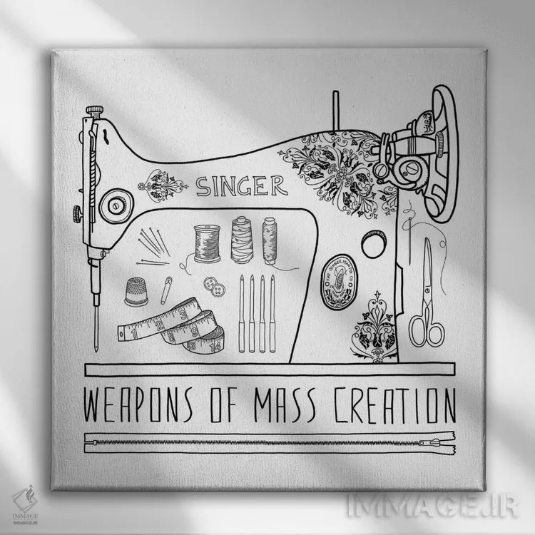 تابلو ابزارهای خلق بزرگ اثر بیانکا گرین - نمای روبهرو روی دیوار