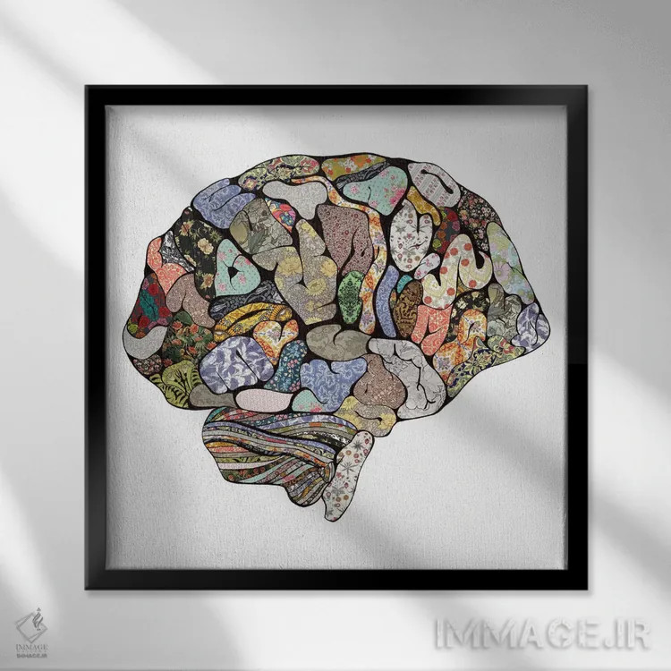 تابلو مغز من متفاوت به نظر میرسد اثر بیانکا گرین - نمای قابدار مشکی