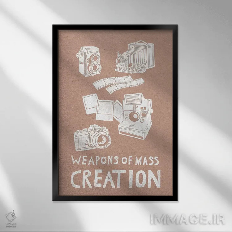 تابلو ابزارهای خلق بزرگ اثر بیانکا گرین - نمای قابدار مشکی