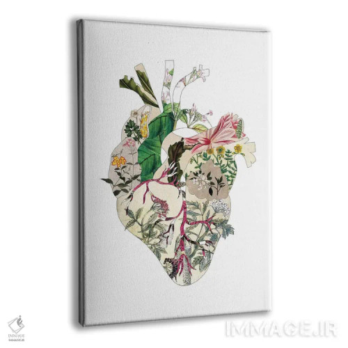 تابلو قلب گیاهی قدیمی اثر بیانکا گرین - نمای پرسپکتیو محصول