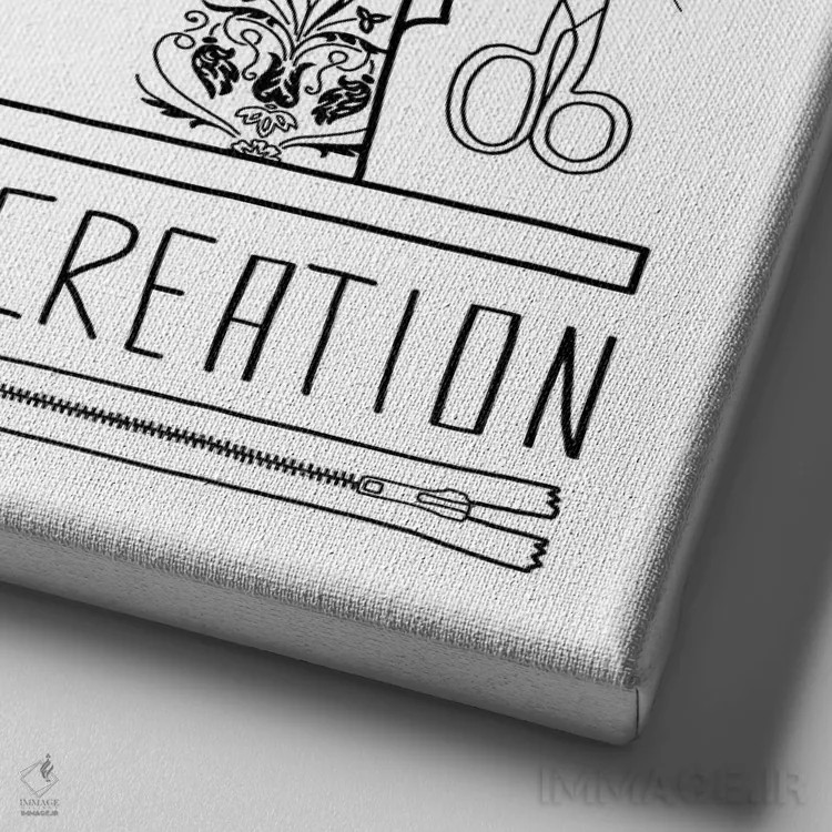 تابلو ابزارهای خلق بزرگ اثر بیانکا گرین - نمای نزدیک بافت بوم