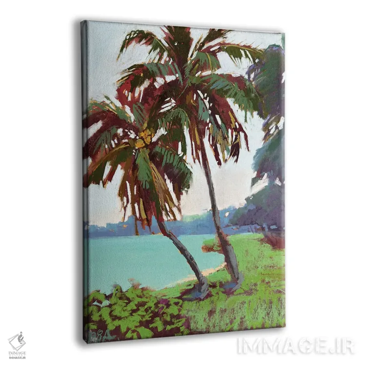 تابلو آب آبی فیروزهای اثر آنا بوگوشفسکایا - نمای پرسپکتیو محصول