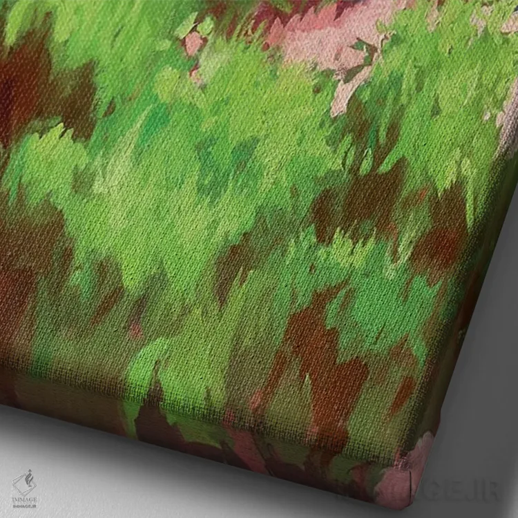 تابلو ساوانا (دشت گرمسیری آفریقا) اثر آنا بوگوشفسکایا - نمای نزدیک بافت بوم