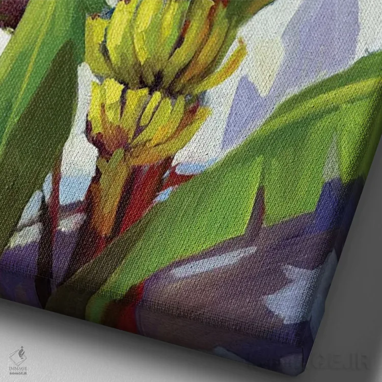 تابلو درخت موز اثر آنا بوگوشفسکایا - نمای نزدیک بافت بوم