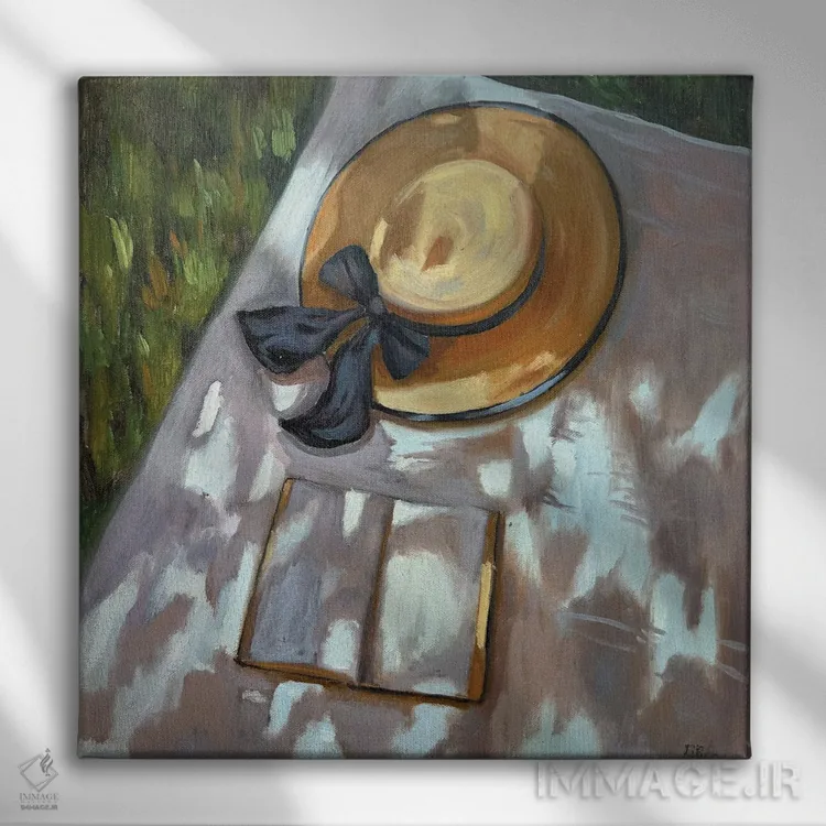 تابلو کلاه در آفتاب اثر آنا بوگوشفسکایا - نمای روبهرو روی دیوار
