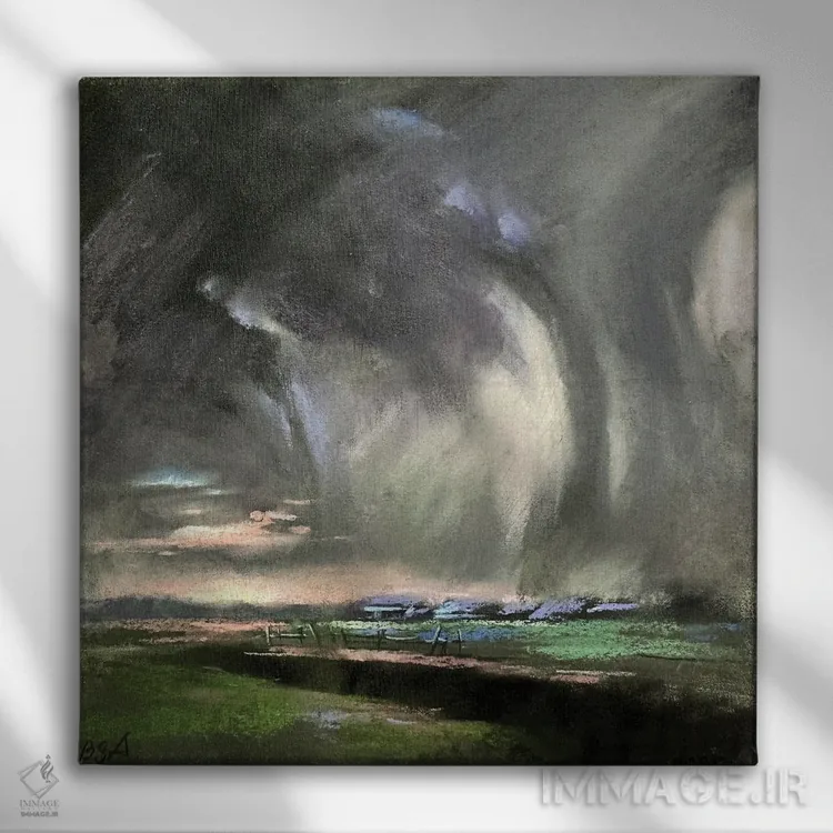 تابلو طوفان تندری اثر آنا بوگوشفسکایا - نمای روبهرو روی دیوار