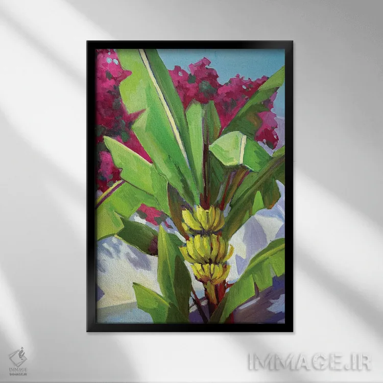 تابلو درخت موز اثر آنا بوگوشفسکایا - نمای قابدار مشکی