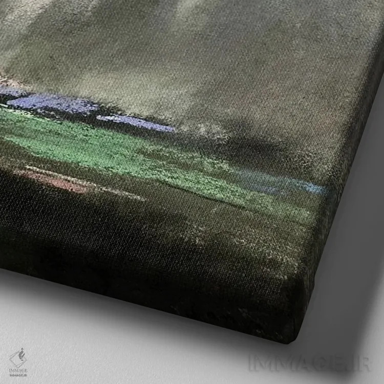 تابلو طوفان تندری اثر آنا بوگوشفسکایا - نمای نزدیک بافت بوم