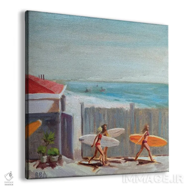 تابلو موجسواران اثر آنا بوگوشفسکایا - نمای پرسپکتیو محصول