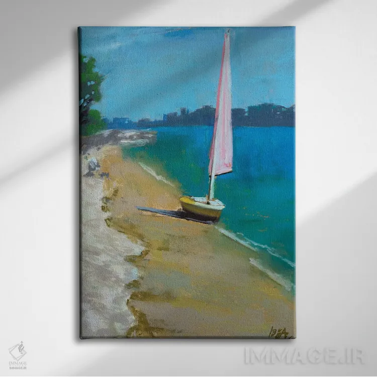 تابلو بادبان صورتی اثر آنا بوگوشفسکایا - نمای روبهرو روی دیوار