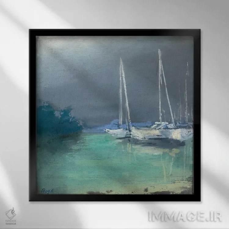 تابلو پیش از طوفان اثر آنا بوگوشفسکایا - نمای قابدار مشکی