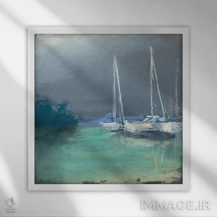 تابلو پیش از طوفان اثر آنا بوگوشفسکایا - نمای قابدار سفید