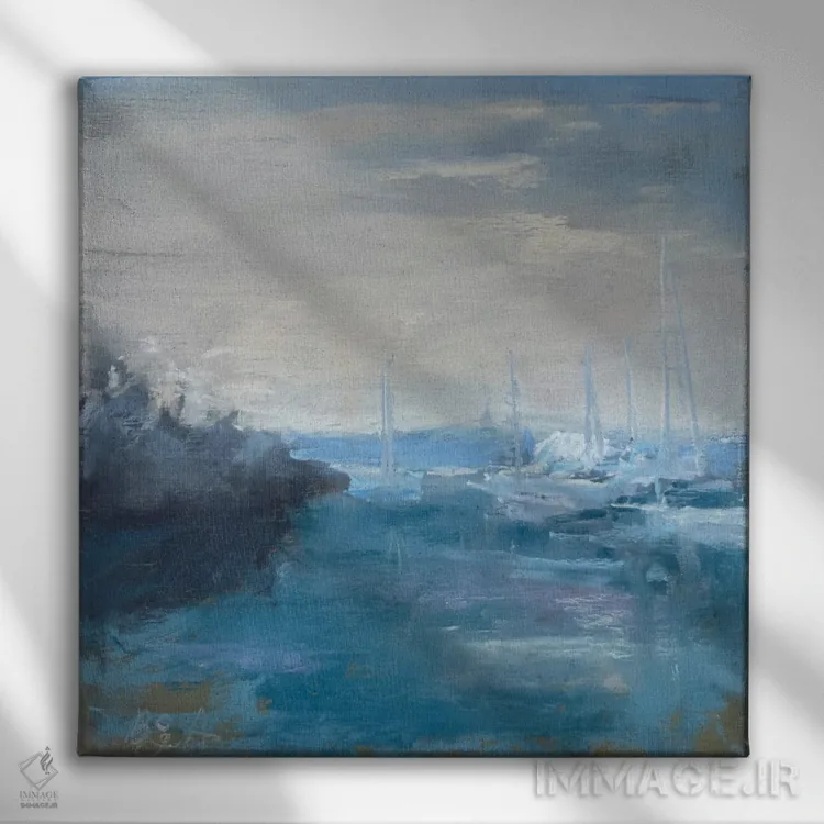 تابلو جزیره لازاروس اثر آنا بوگوشفسکایا - نمای روبهرو روی دیوار