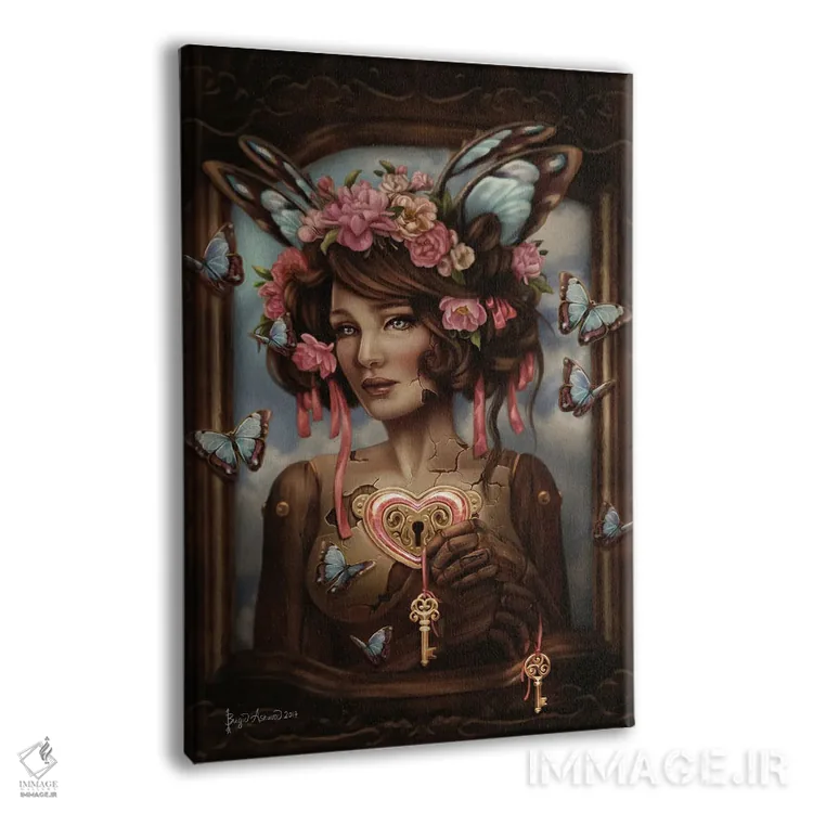 تابلو عروسک استیمپانک انتخاب قلب اثر بریگید اشوود - نمای پرسپکتیو محصول