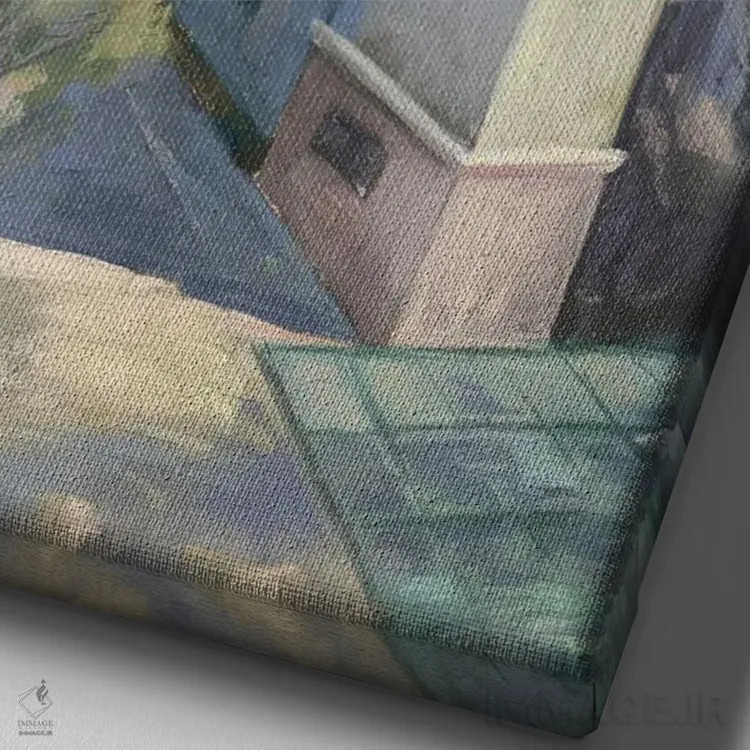 تابلو گل کاغذی سفید اثر آنا بوگوشفسکایا - نمای نزدیک بافت بوم