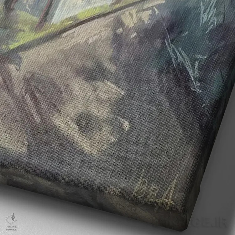 تابلو خیابان شهر اثر آنا بوگوشفسکایا - نمای نزدیک بافت بوم