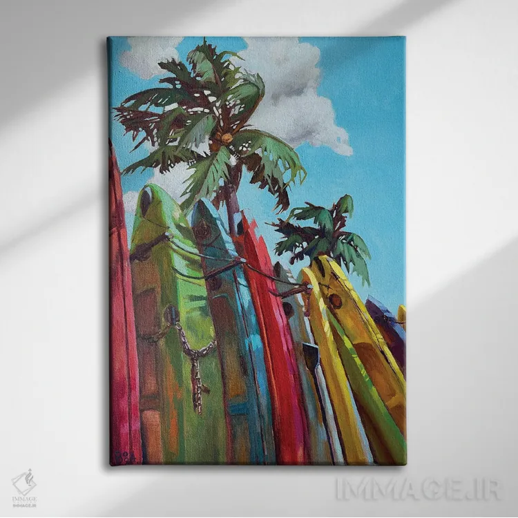 تابلو بالا را نگاه کن اثر آنا بوگوشفسکایا - نمای روبهرو روی دیوار