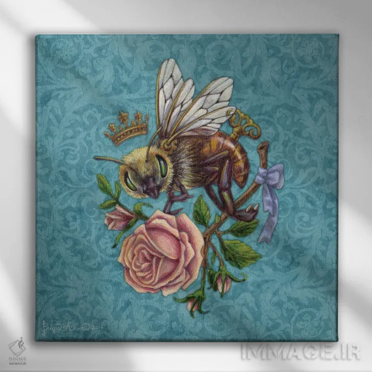 تابلو عشق زنبوری اثر بریگید اشوود - نمای روبهرو روی دیوار