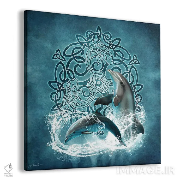 تابلو دلفین سلتیک اثر بریگید اشوود - نمای پرسپکتیو محصول