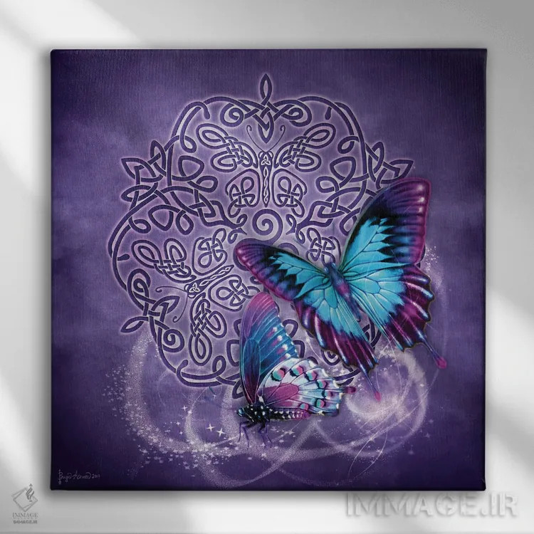 تابلو پروانه سلتیک اثر بریگید اشوود - نمای روبهرو روی دیوار
