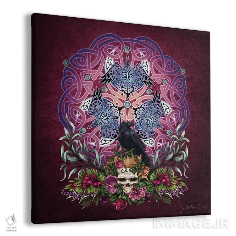 تابلو کلاغهای مورریگان (افسانه سلتیک) اثر بریگید اشوود - نمای پرسپکتیو محصول
