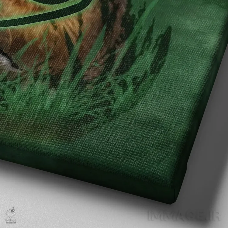 تابلو خرگوش سلتیک اثر بریگید اشوود - نمای نزدیک بافت بوم