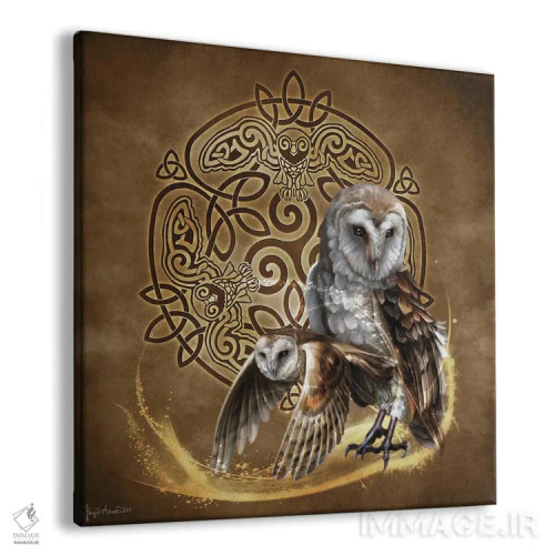 تابلو جغد سلتیک اثر بریگید اشوود - نمای پرسپکتیو محصول