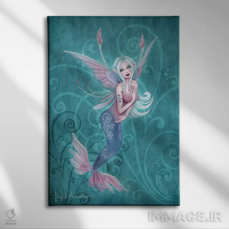 تابلو پری مرجانی اثر بریگید اشوود - نمای روبهرو روی دیوار