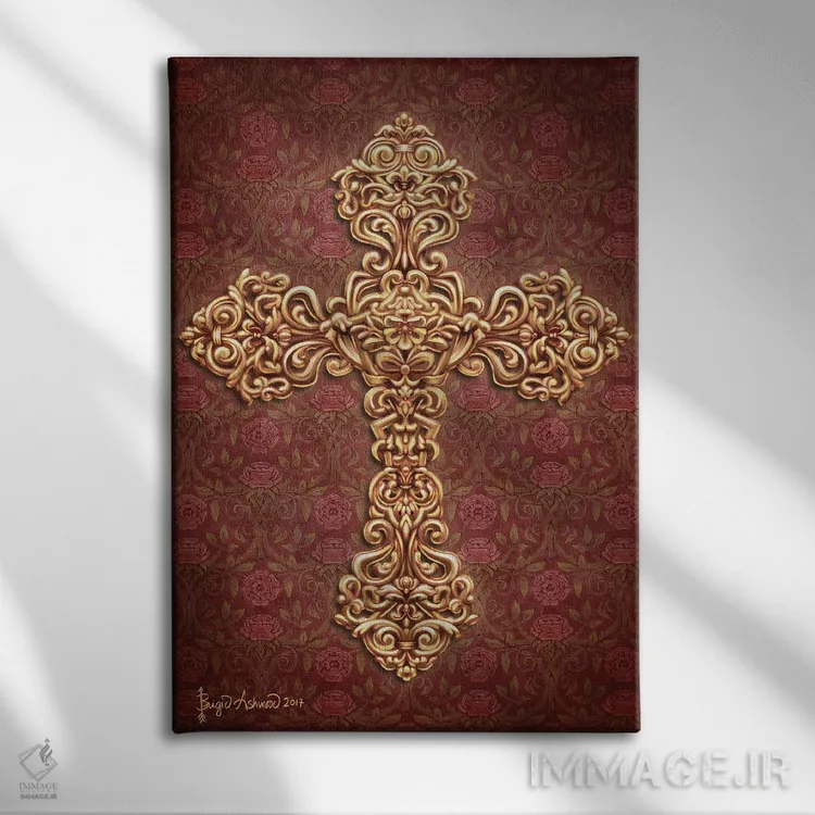 تابلو صلیب نووو اثر بریگید اشوود - نمای روبهرو روی دیوار