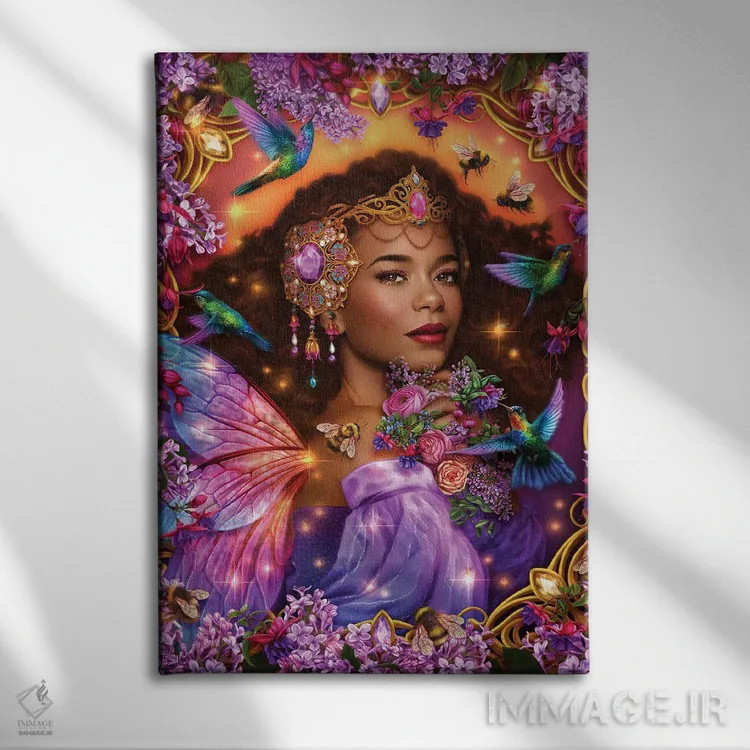 تابلو ملکه تابستان اثر بریگید اشوود - نمای روبهرو روی دیوار