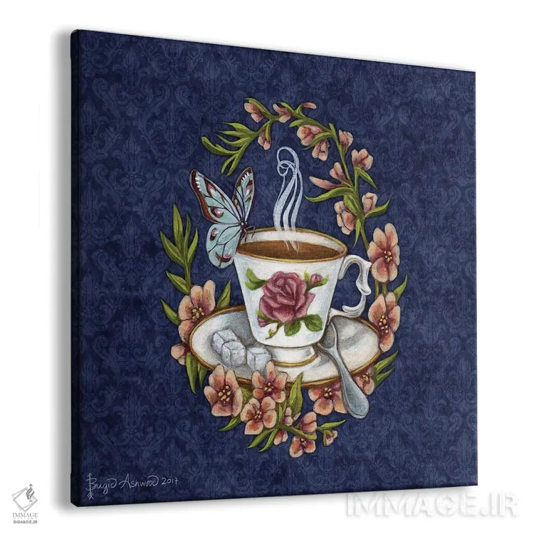 تابلو چای و مصاحبت اثر بریگید اشوود - نمای پرسپکتیو محصول