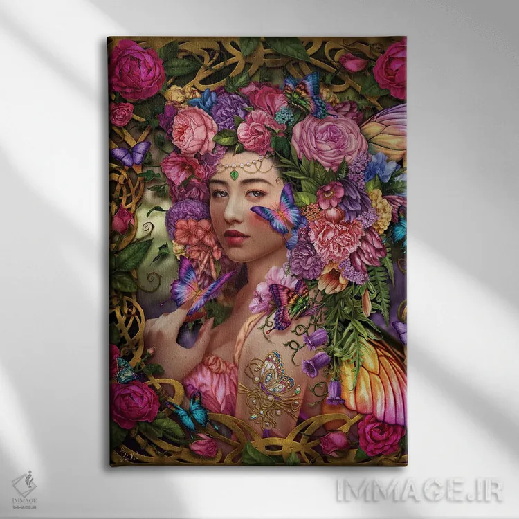 تابلو ملکه بهار اثر بریگید اشوود - نمای روبهرو روی دیوار