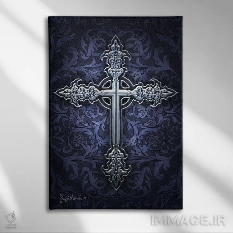 تابلو صلیب گوتیک اثر بریگید اشوود - نمای روبهرو روی دیوار