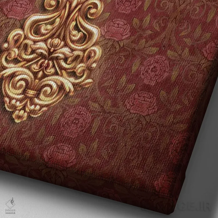 تابلو صلیب نووو اثر بریگید اشوود - نمای نزدیک بافت بوم