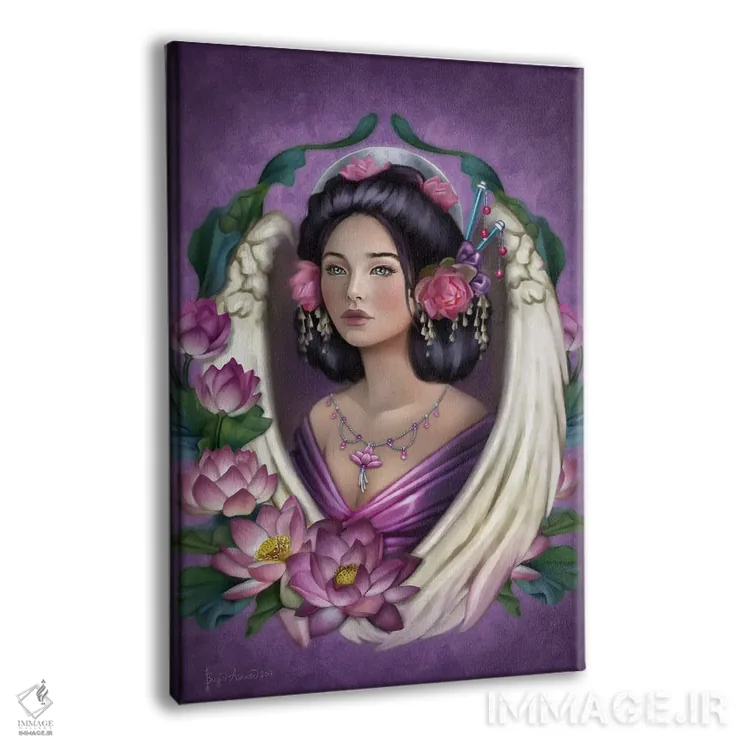 تابلو فرشته نیلوفر اثر بریگید اشوود - نمای پرسپکتیو محصول