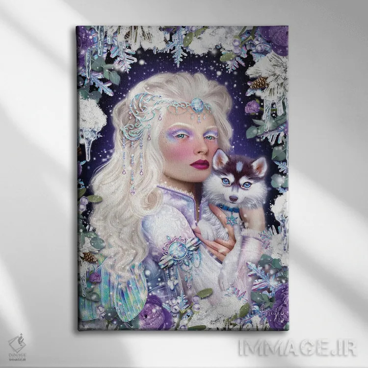 تابلو ملکه زمستان اثر بریگید اشوود - نمای روبهرو روی دیوار