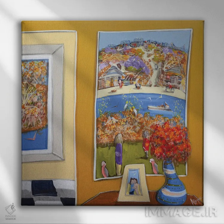 تابلو تا زمانی که با هم هستیم اثر آدام بوگوش - نمای روبهرو روی دیوار