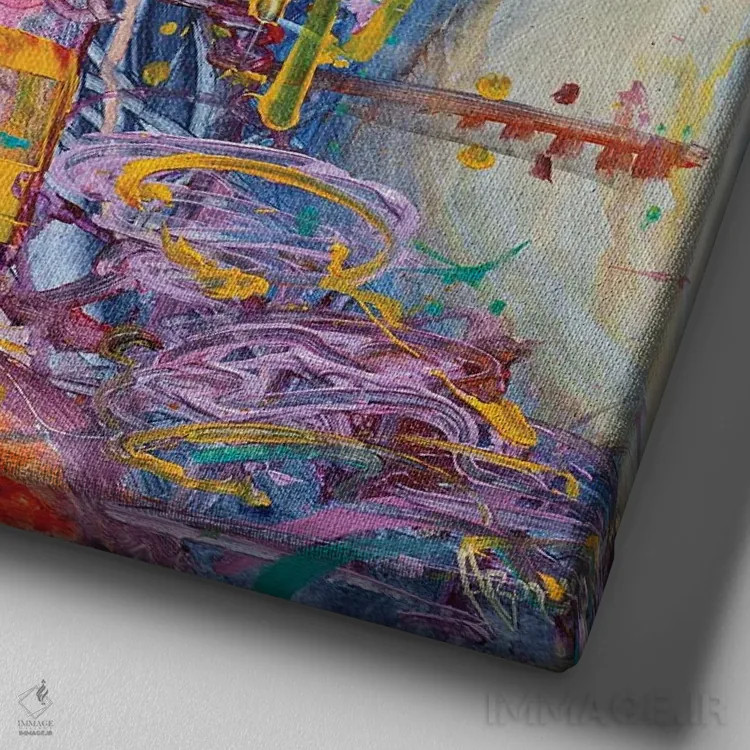 تابلو الهامگرفته از بریزبن (استرالیا) اثر آدام بوگوش - نمای نزدیک بافت بوم