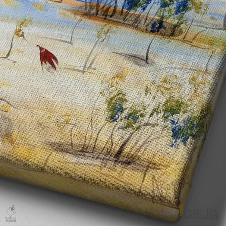 تابلو آبهای عمیق اثر آدام بوگوش - نمای نزدیک بافت بوم