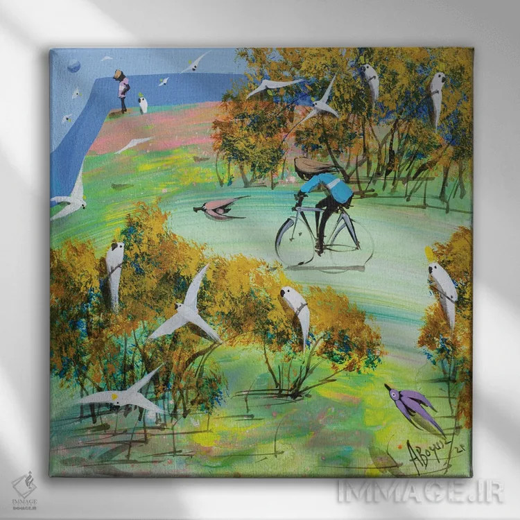 تابلو تا جایی که میتوانم سریع اثر آدام بوگوش - نمای روبهرو روی دیوار