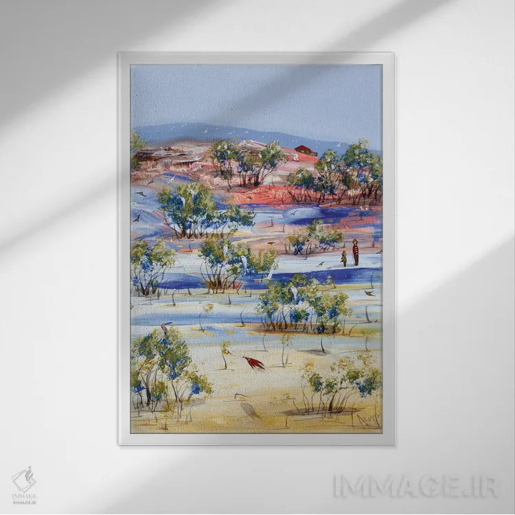 تابلو آبهای عمیق اثر آدام بوگوش - نمای قابدار سفید