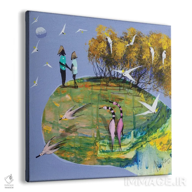 تابلو جفت عاشق اثر آدام بوگوش - نمای پرسپکتیو محصول