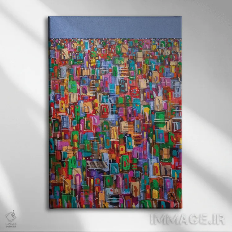 تابلو بالاترین نقطه شهر اثر آدام بوگوش - نمای روبهرو روی دیوار