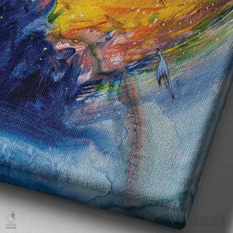 تابلو مروارید خرد اثر آدام بوگوش - نمای نزدیک بافت بوم