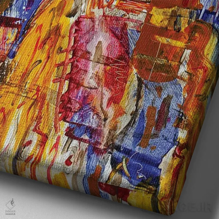 تابلو روزهای گرم پیش رو اثر آدام بوگوش - نمای نزدیک بافت بوم