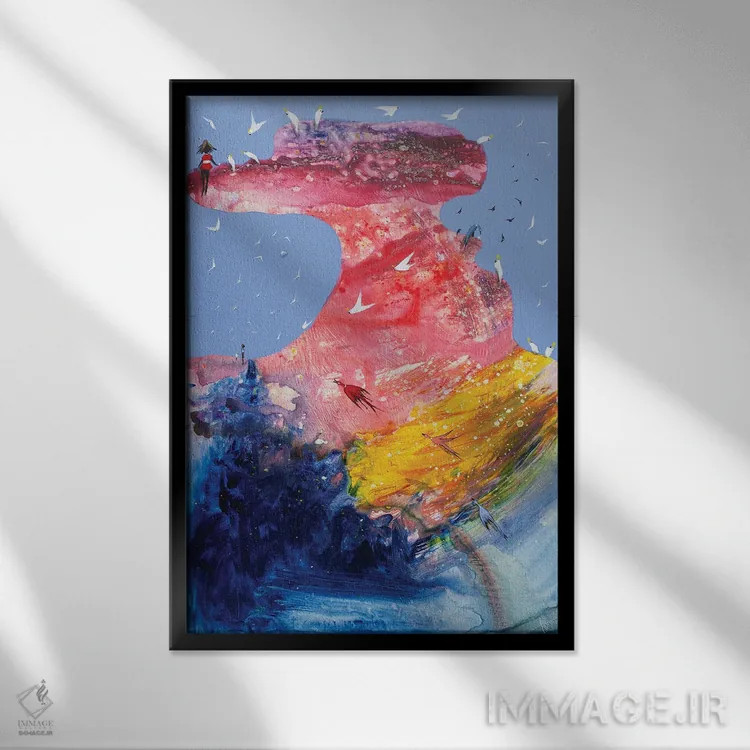 تابلو مروارید خرد اثر آدام بوگوش - نمای قابدار مشکی