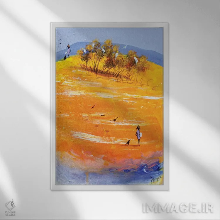 تابلو آنچه به خودم میگفتم اثر آدام بوگوش - نمای قابدار سفید