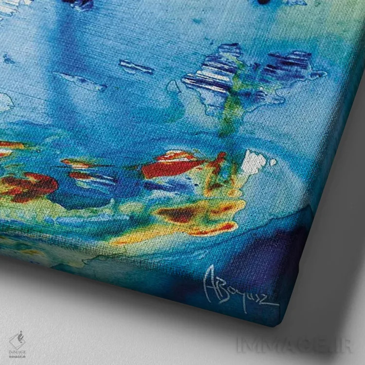 تابلو نامه عاشقانه اثر آدام بوگوش - نمای نزدیک بافت بوم